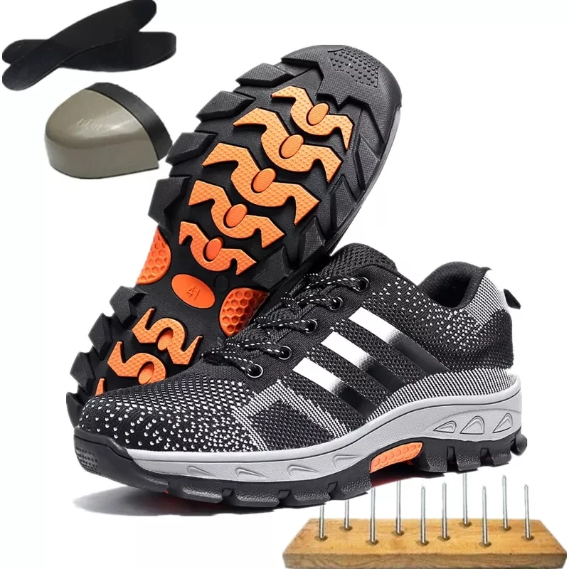 GOTAN 2022 Men Safety Shoes Outdoor Sport Walking Ankle Protective Footwear Steel Toe Work Shoes Non-slip