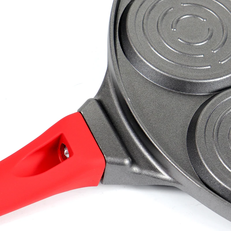 100% PFOA антипригарная сковорода с бесплатным покрытием и 7 уникальными формочками для блинчиков со смайликом