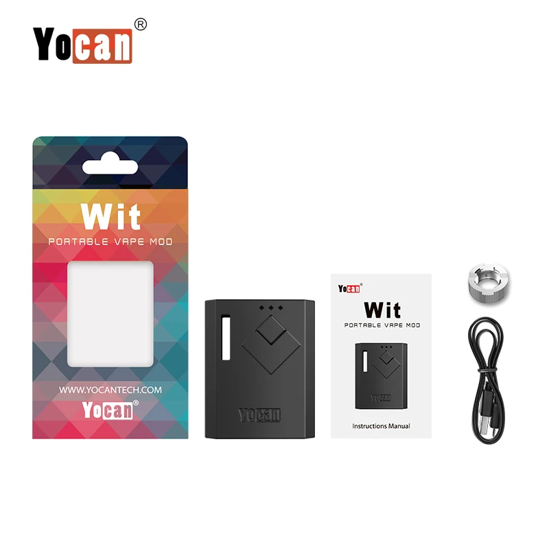 Прямая продажа с завода, электронная сигарета с cbd модом Yocan Wit 510, Быстрое нагревание аккумулятора, испаритель