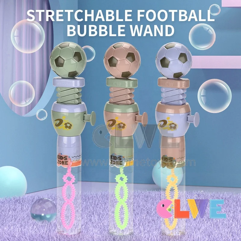 KIDSMANIA novelty football soccer Telescopic Spring Manipulator Toy  Parent-children interactive sport bubble wand