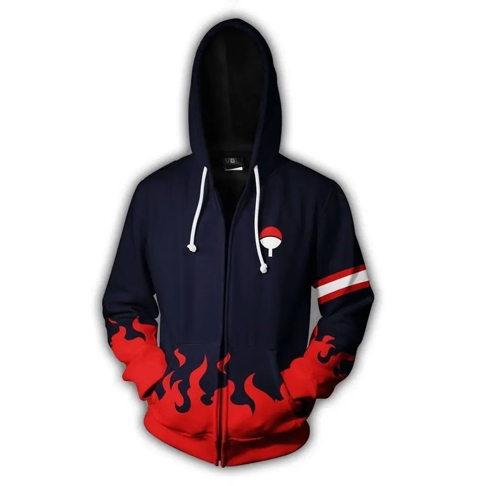 Narutos Kakashi cosplay 3D printed zipper hoodie jacket anime hoodie