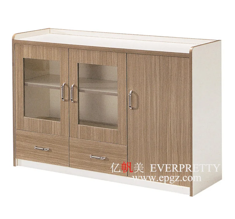 Popular Wood Storage Living Room Cabinet Locker 3 Door Metal Wardrobes