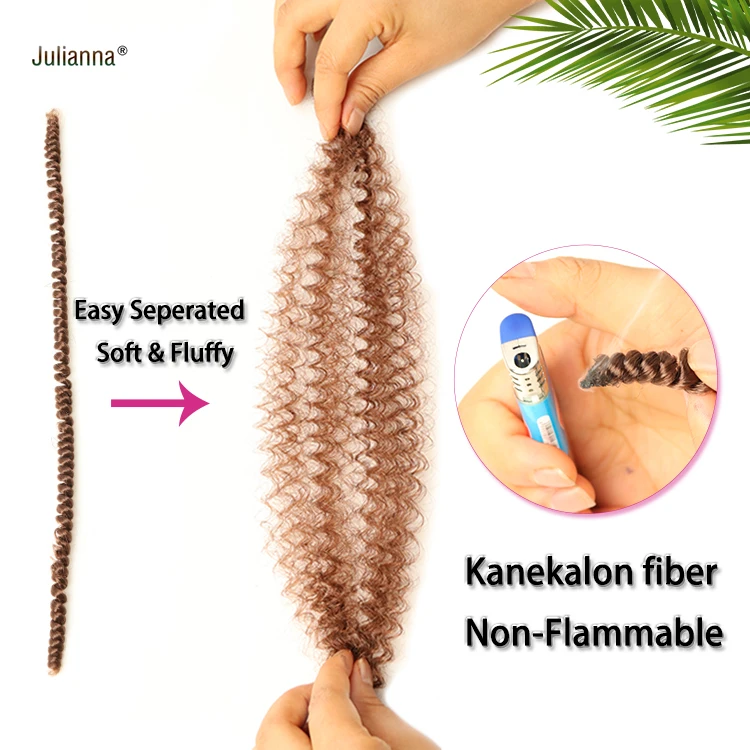  Julianna Wholesale Synthetic Spring Curl Crochet Braids 8 Inch Nubian Hair Products Kenya 12 Inches Twist