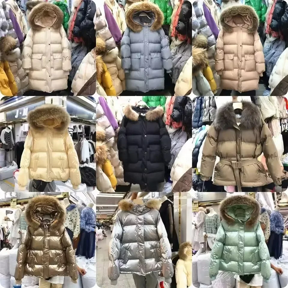 Womens Lightweight Puffer Jacket, Winter Coats for Women Warm Quilted Bubble Padded Hood Coat with Faux Fur Collar