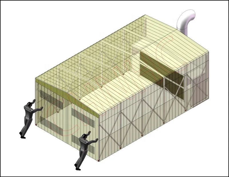 Factory direct sale car retractable spray booth