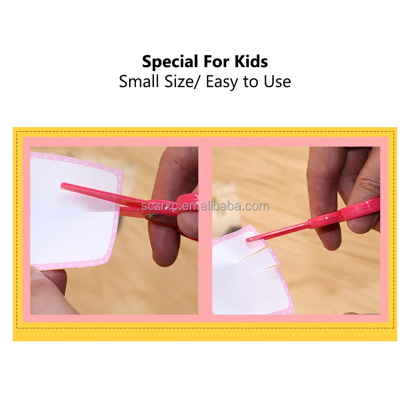 CE CERTIFICATED Colorful Plastic Kids Scissor Ages 4-8 Plastic Scissors Toddler For School Small Scissors For Children Office