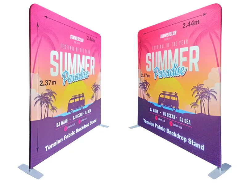 Custom 8ft x 8ft Flower Wall Tension Fabric Backdrop Stand for Weddings & Parties for Automotive & Education