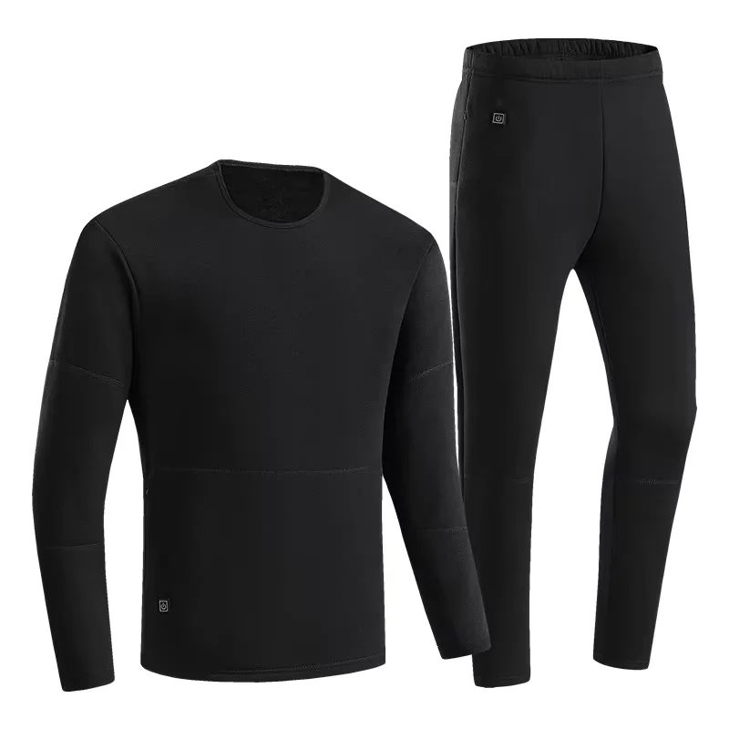 Thin Battery Heated Long Underwear Set For Men Woman Electric Thermal Heating Underwear