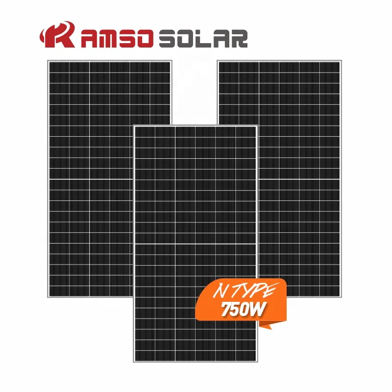 High power N type Topcon 700W/730W/750W/800W solar panel half cell panneau solaire monocristallin for home use