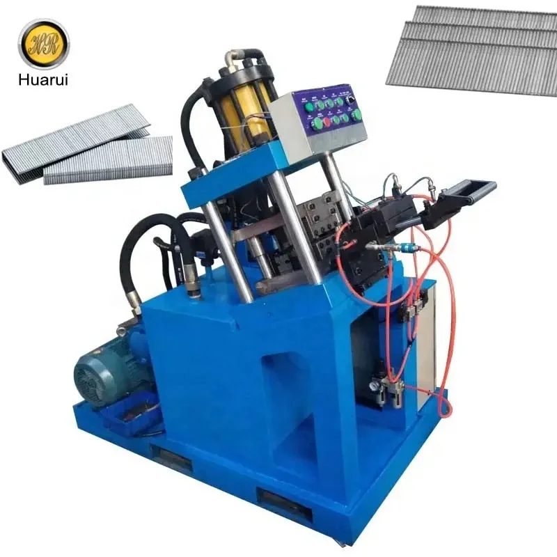 Automatic Wire stapler pin making machine staple full production line wire flattening machine/wire sheet making machine