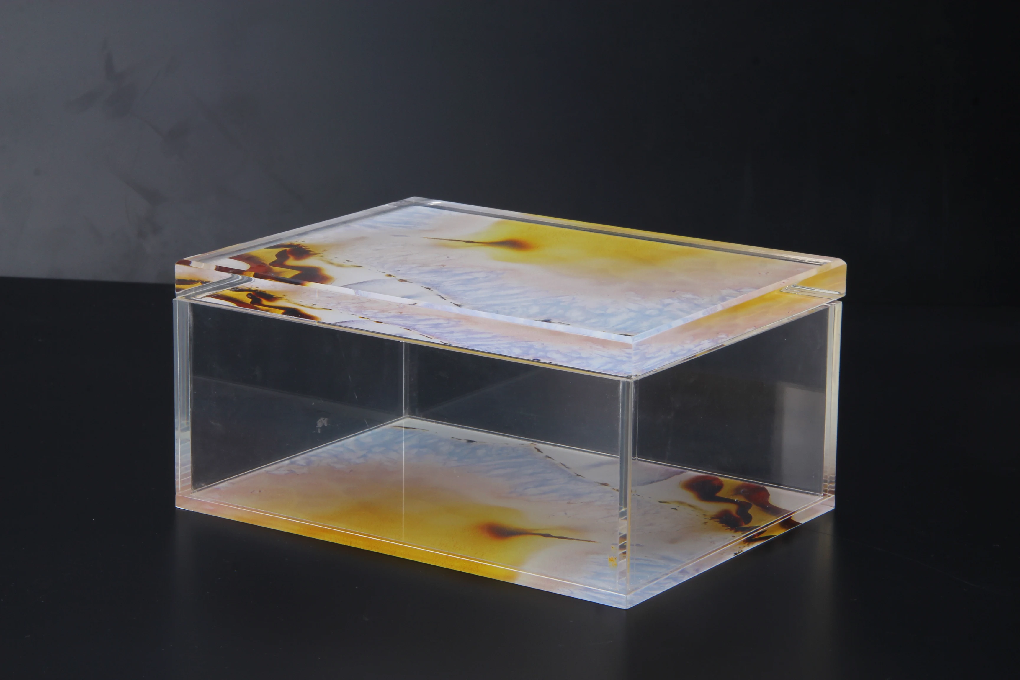 Factory Custom Cube Clear Acrylic Display Case 5 Side Sliding Lid Pocket Monster Booster Box/ Acrylic Booster Box Plexi Box OEM