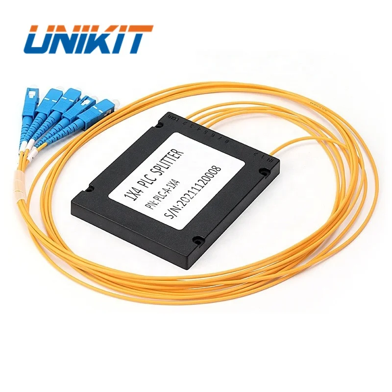 Top Quality GPON OLT ONU 2.0mm Cassette Type ABS Box 1*4 1*8 1*16 Fiber Optic PLC Splitter with SC UPC Connector PLC Splitter