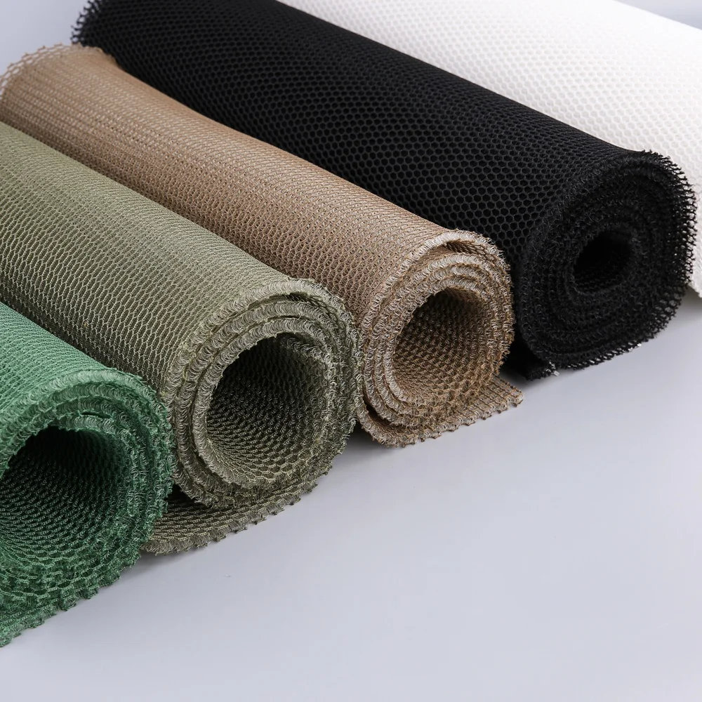 Wellcool custom 400-500g/m2 honeycomb hole 3d air spacer polyester knitted mesh fabric as padding for protective apparel