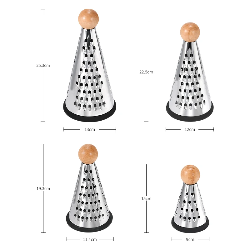 Conical Grater Stainless Steel Manual Grater Potato Carrot Cheese Lemon Grater