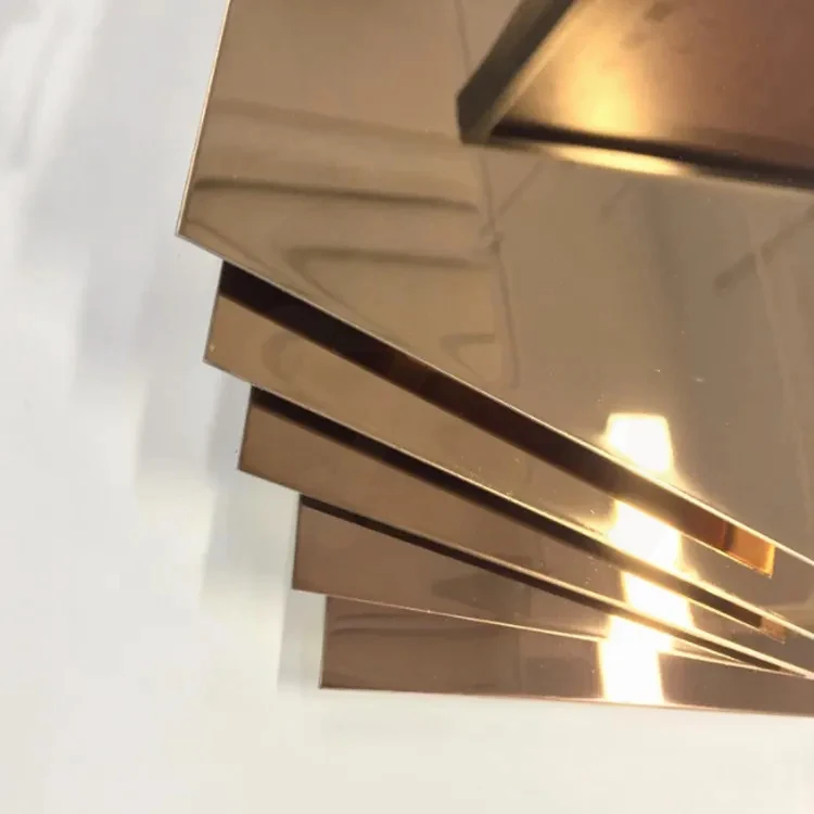 1.0mm SS 430 201 304 304L 316L Hot Rolled Gold Metal Colored Decorative Steel Plate 8K Mirror Stainless Steel Sheet for Elevator