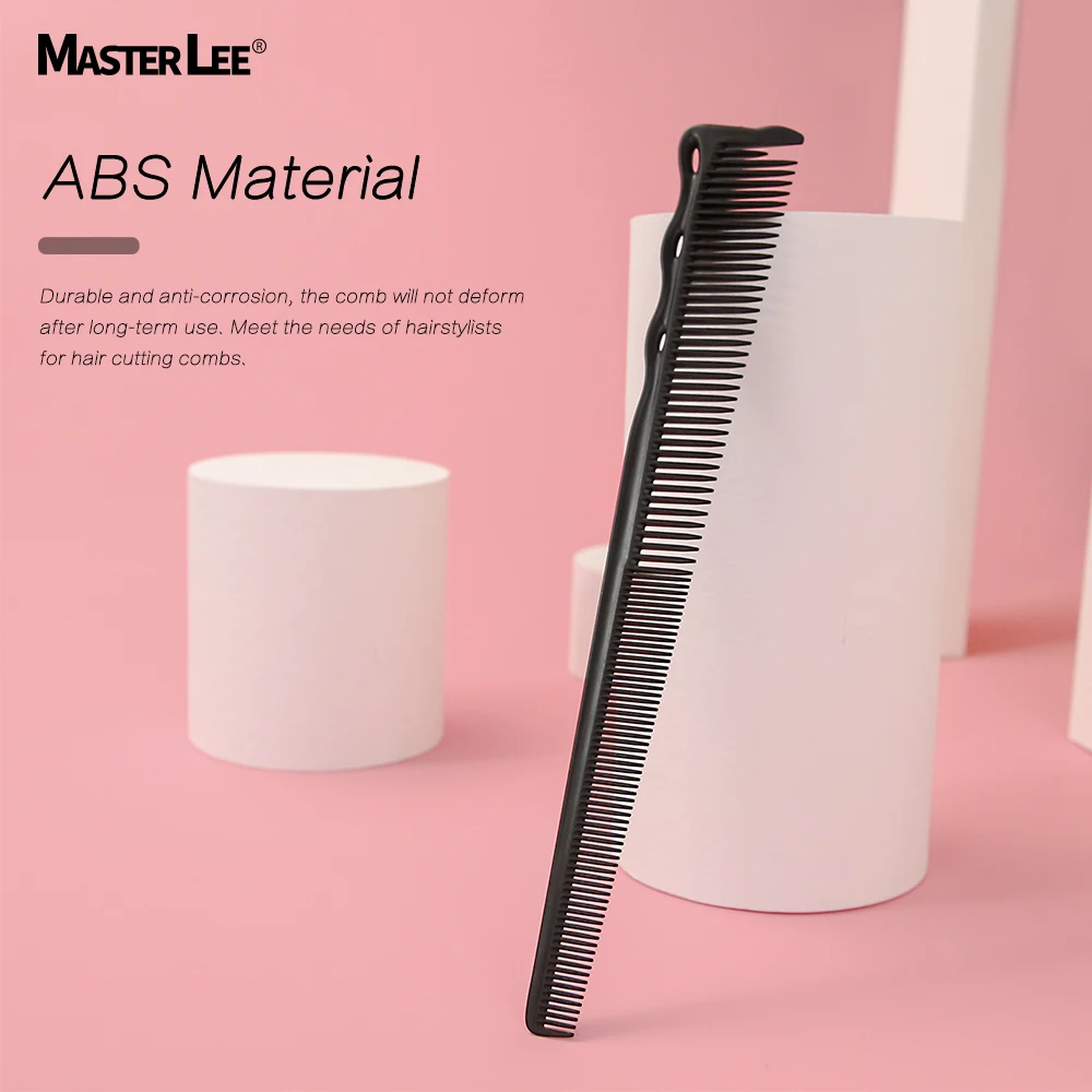 Masterlee Custom Logo Factory Direct Sale ABS and alloy material carbon static free hair cutting comb series 4 colors