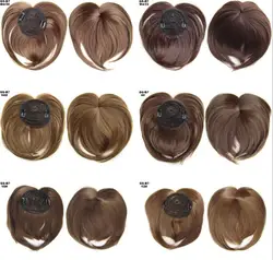 Hairpiece with edgy head and center fringe Wig bangs high temperature silk Traceless simulation fringe