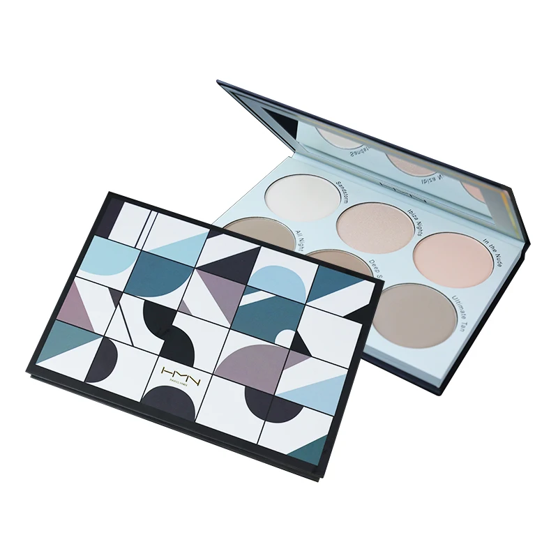 HMN Cream Contour and Highlighting Cruelty Free Facial Contouring Palette With Mirror