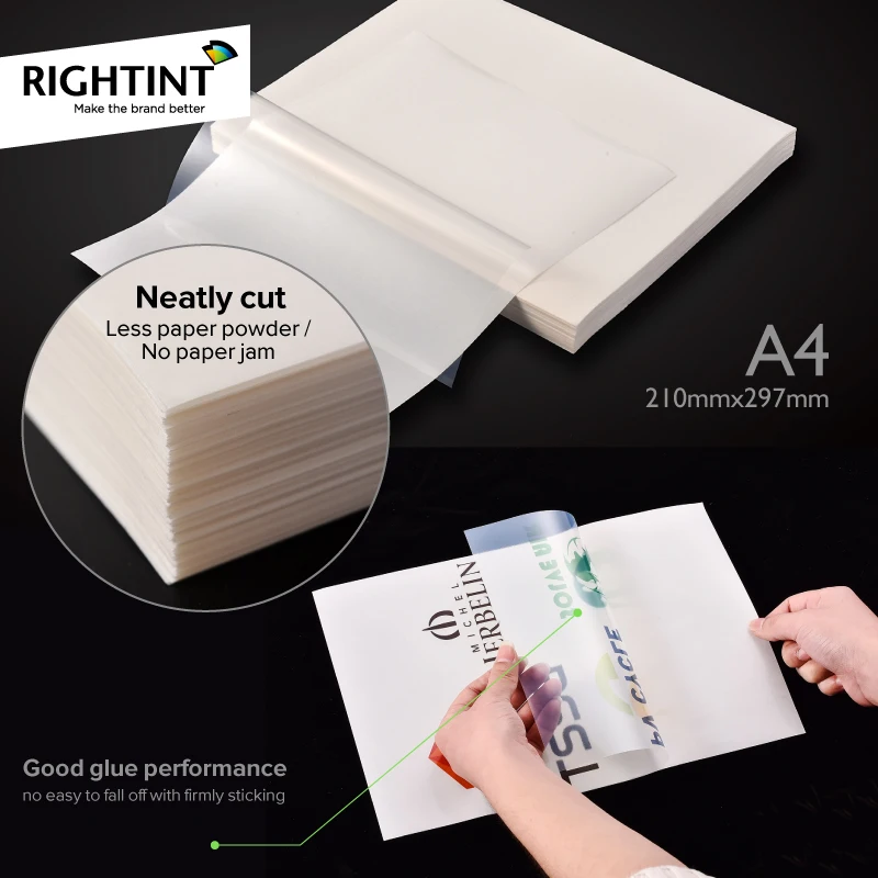A3 transparent vinyl label paper waterproof glossy custom vinyl sticker paper a4