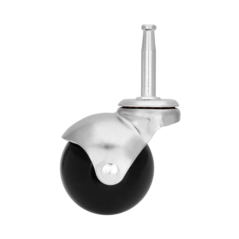 Universal 2 Inch Office Chair Caster Wheel 50mm PP Ball Furniture Casters Swivel Wheel Rubber Castor Metal Bracket