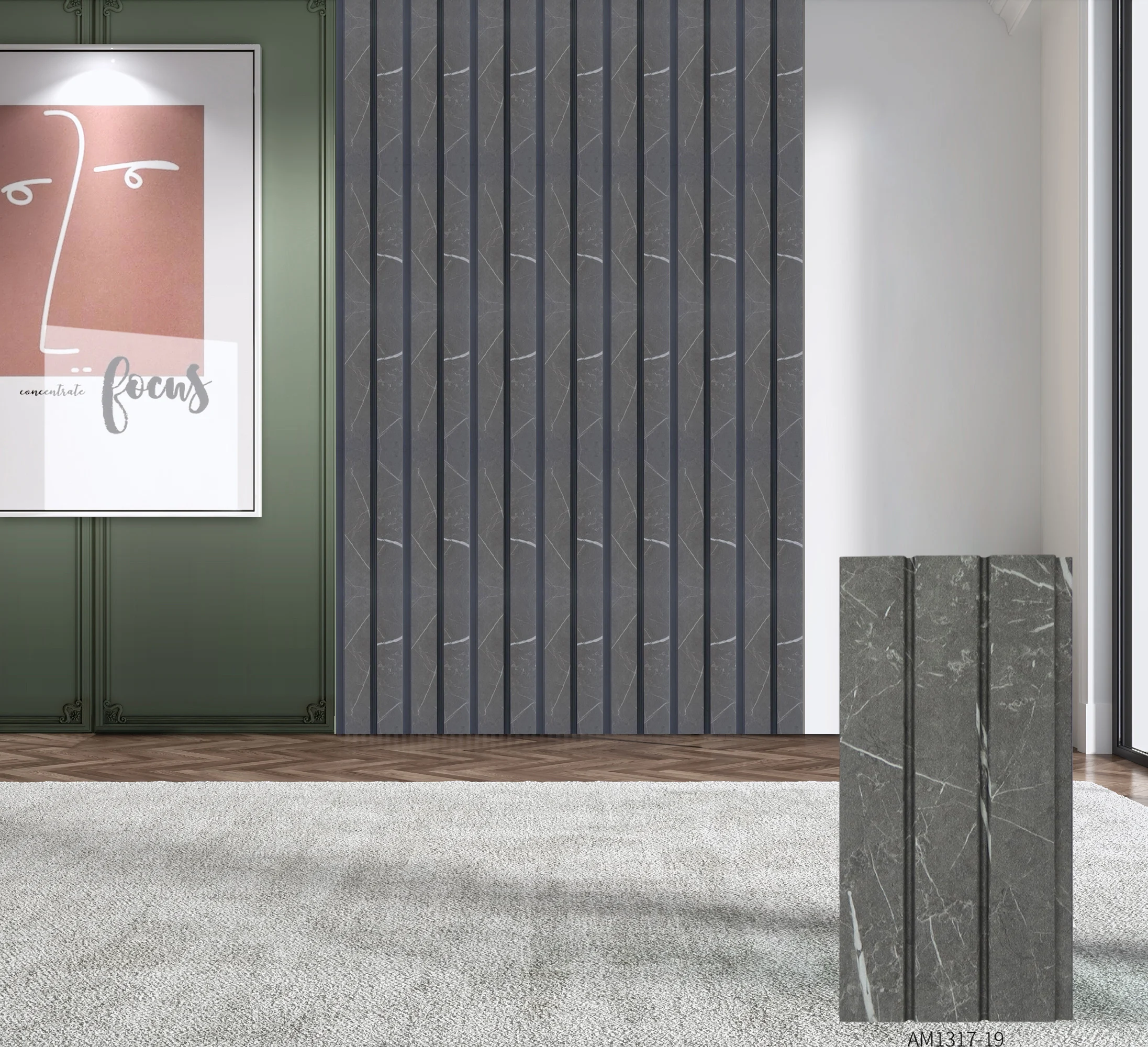 Customize polystyrene  new curved interior PS wall panel decorative wall panels