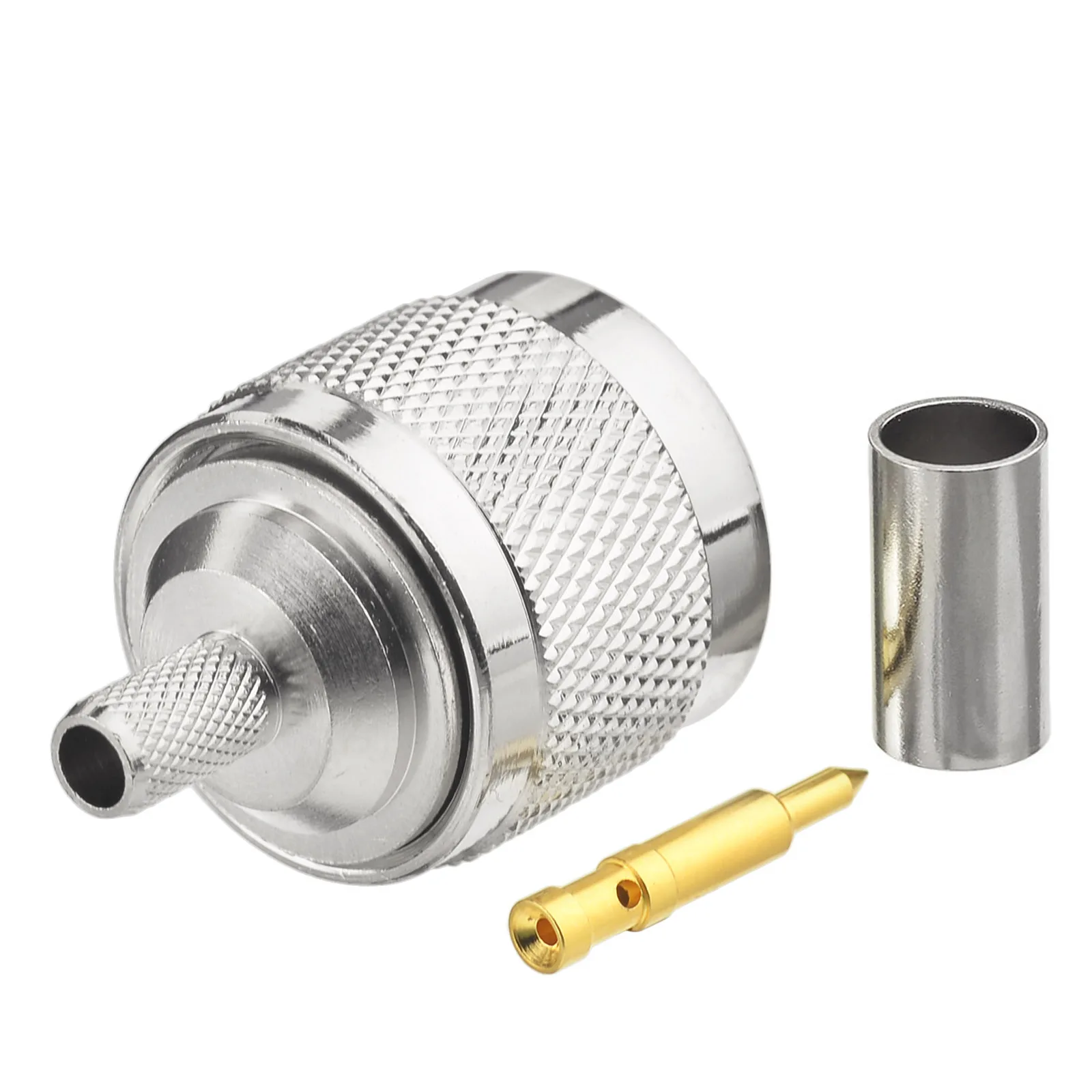 N Crimp Male RF Coaxial Connector for Cable RG142,RG400,RG58,LMR195