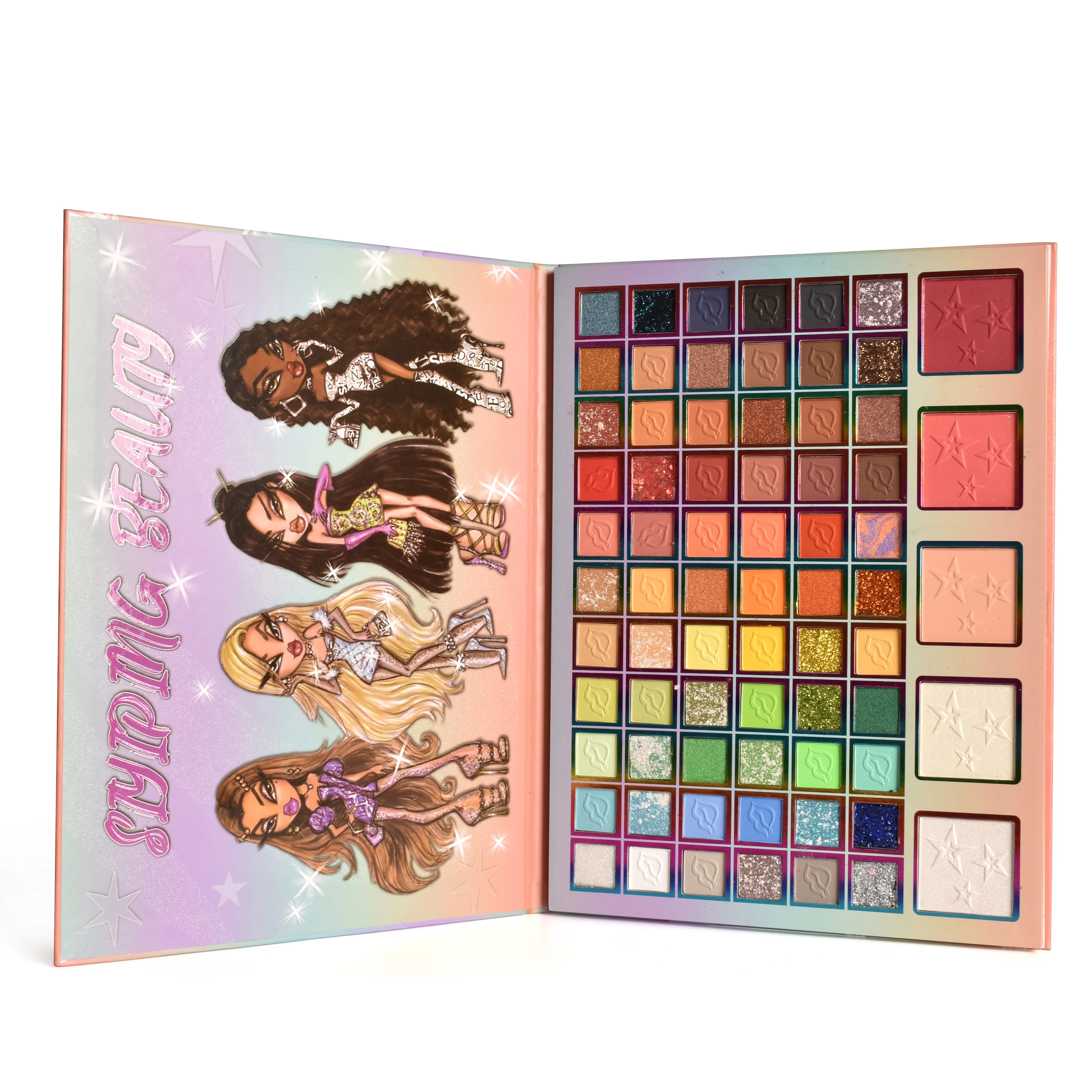 New Ultramo style cosmetic highlighter glitter bratzy girl high pigmented vegan cosmetics makeup eyeshadow maquillaje Palette