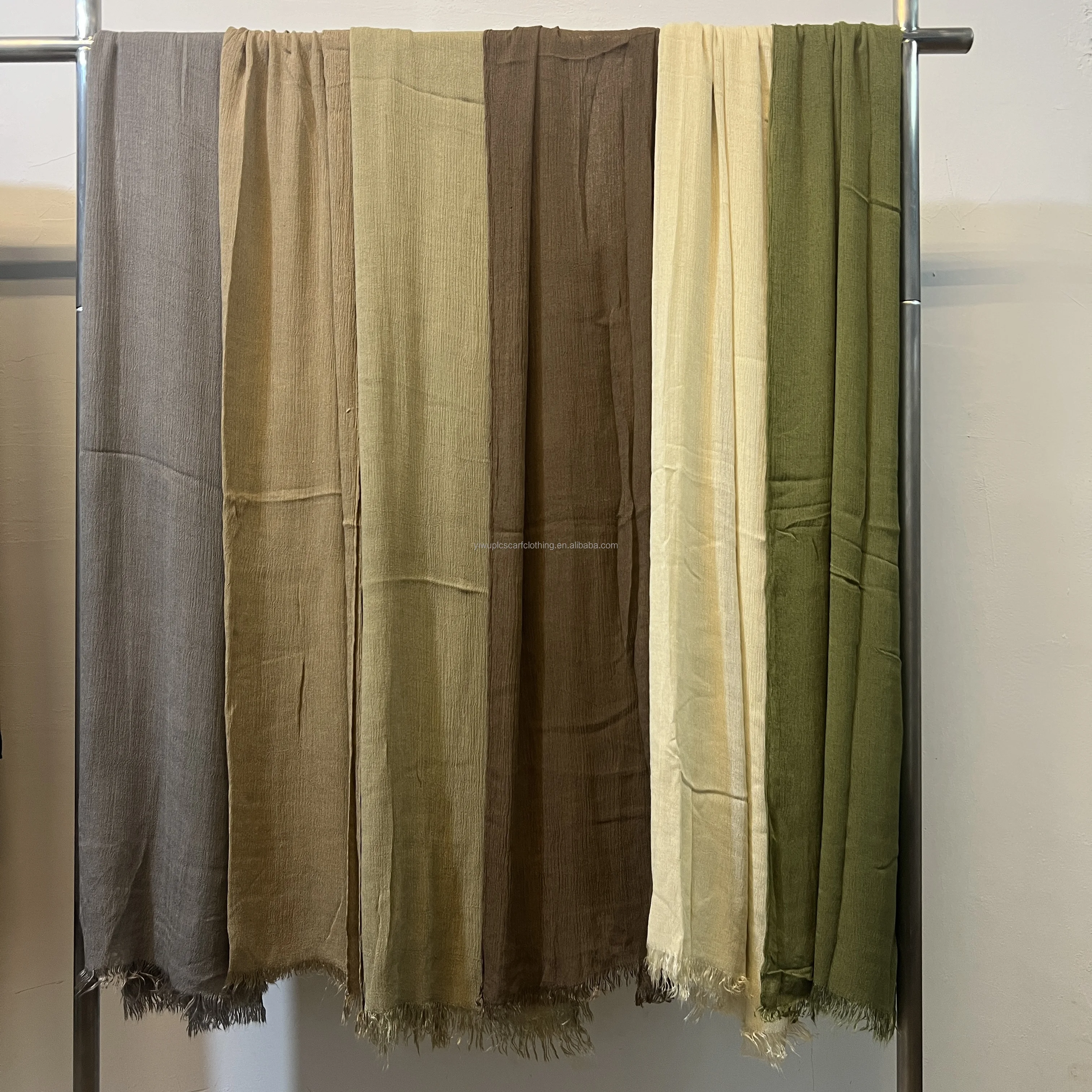 Luxurious lightweight cotton modal Viscose modal twill cotton Woven Shawl Hijab Crepe Modal cotton rayon scarf crinkle shawl