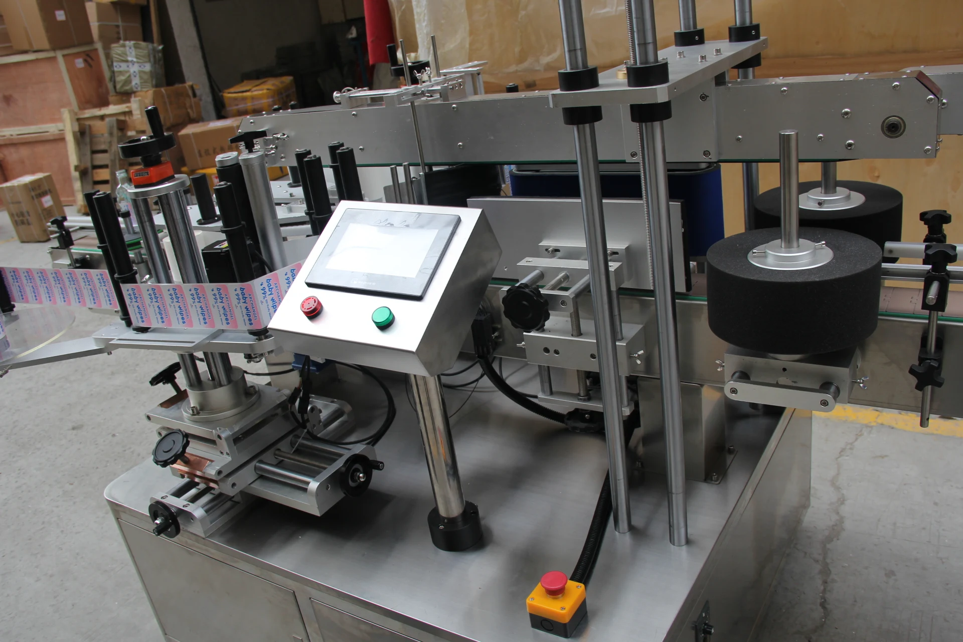 bucket labeling machine manual automatic double-sided labeling machine