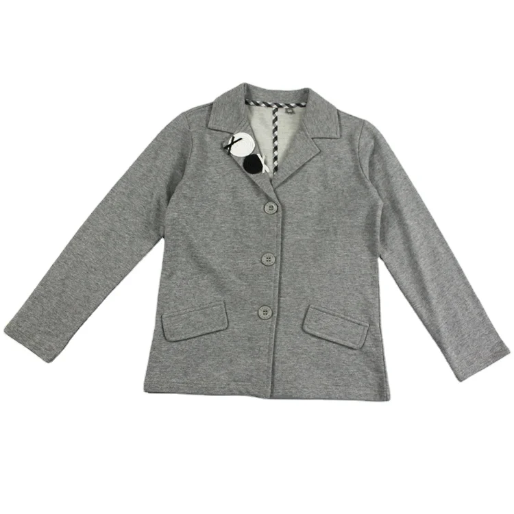 
Hot Selling Cheap Custom Navy 100% Cotton Terry High Quality Girls Suit 