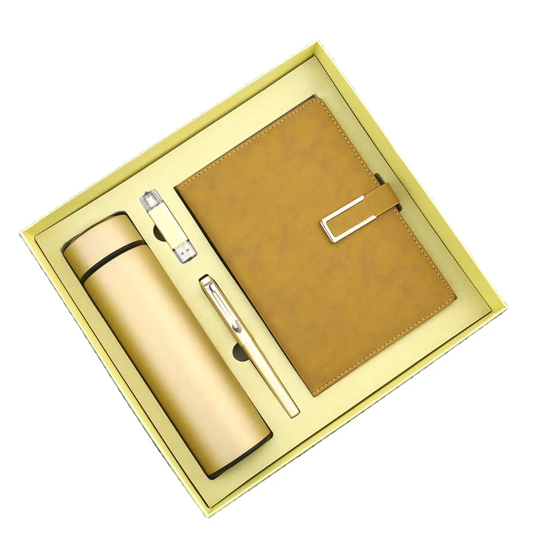 Термос Кубок деловой подарок набор пользовательских USB флэш-накопитель офисная встреча блокнот Подарочная коробка