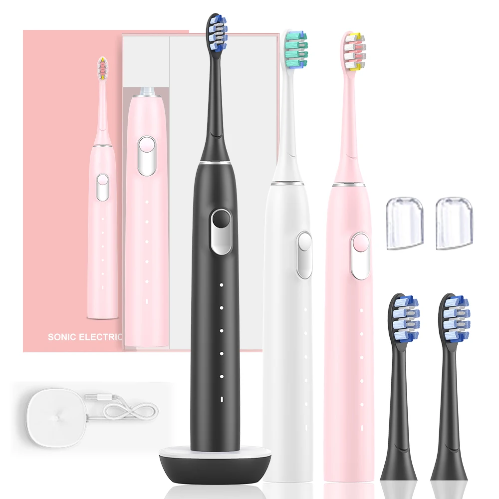 waterproof 38000 VPM powerful cleaning toothbrush 5 modes Wireless rechargeable Ultrasonic Electronic Sonic Tooth brush