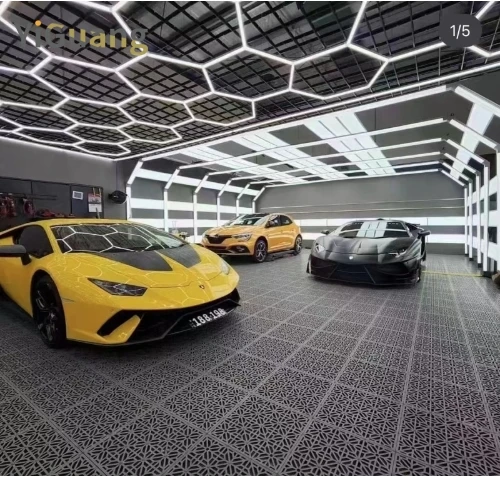 hot sale 14 Grid Systems Honeycomb Garage Light Higher Brightness 6500K for Garage Car Detailing Workshop and Exhibition Hall