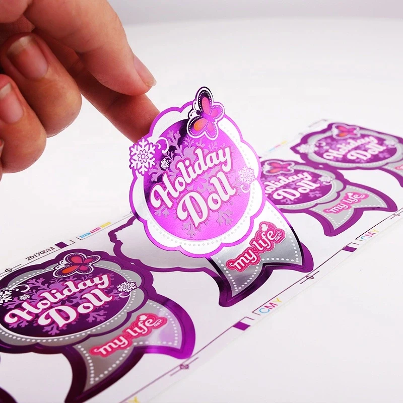 GH-Printing Transparent Label Clear Gold Foil Waterproof Perfume Sticker