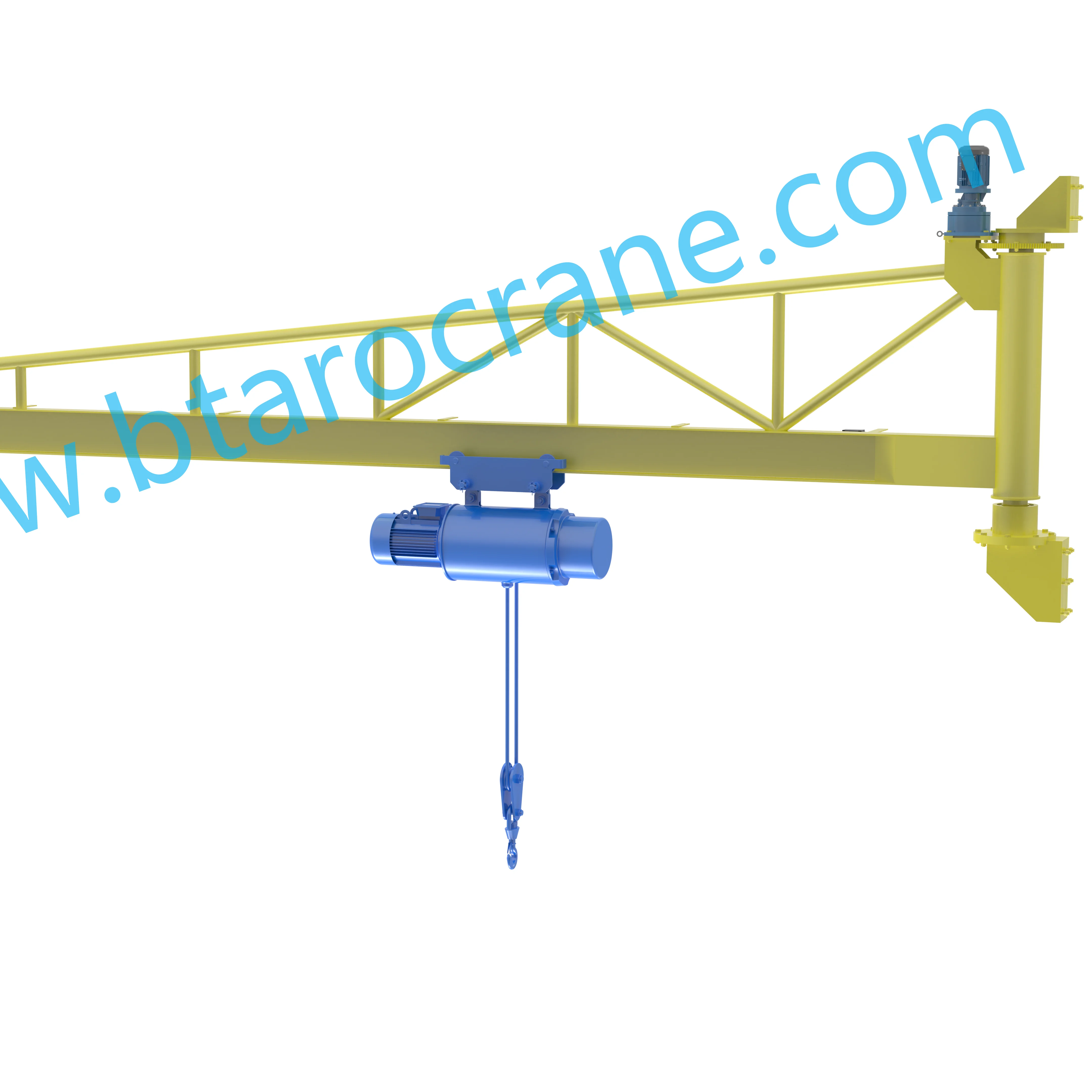 Small mini crane 600KG JIB crane cantilever arm free rotation warehouse workshop wall mounted lifting equipment machine