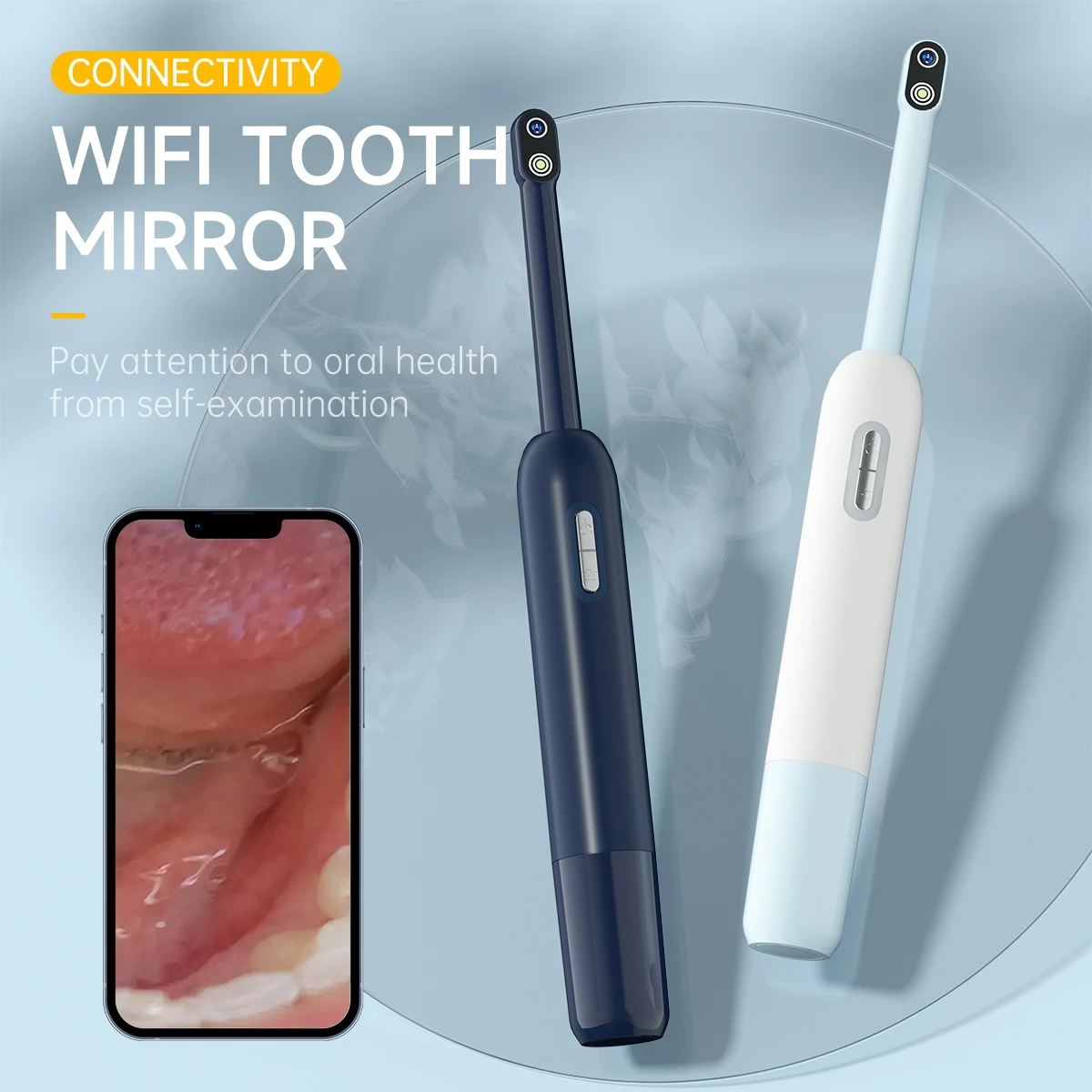 Z70 WIFI Dental mirror intraoral camera 7 LED 2MP 1080HD camera with light and anti-fog Wifi visible dental mirrorr