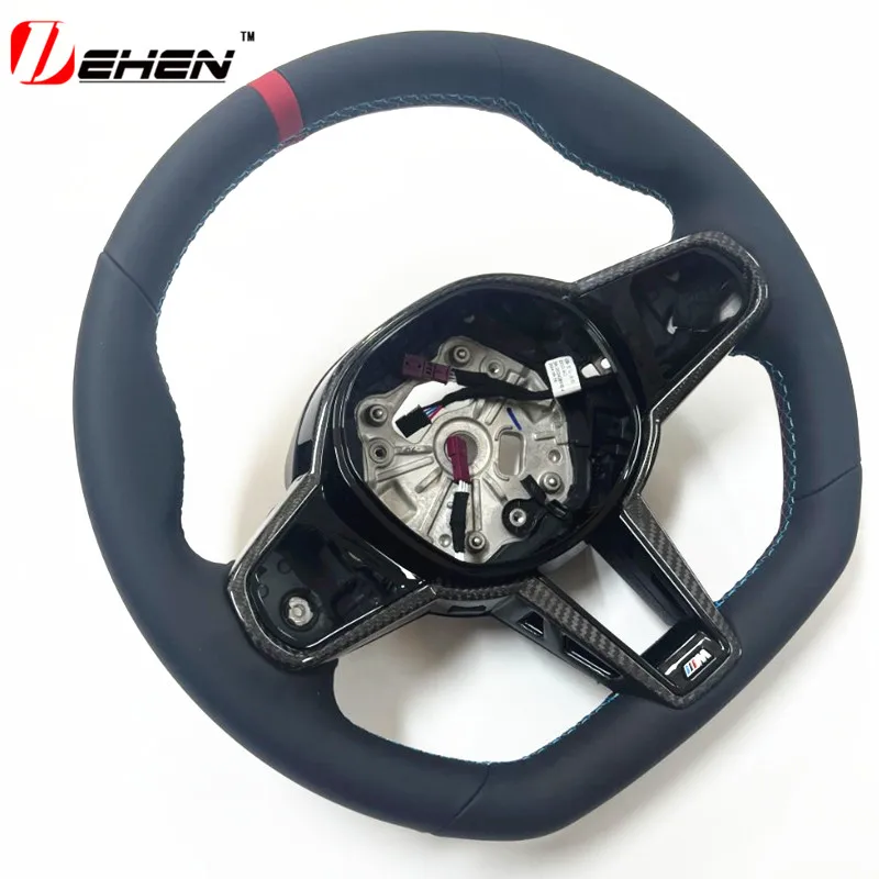 Для BMW 1 2 3 4 5 6 7 8 series G20 G26 G30 G32 G05 G29 G11 G14 G15 F40 старый Модернизированный НОВЫЙ M4 кожаный руль из углеродного волокна