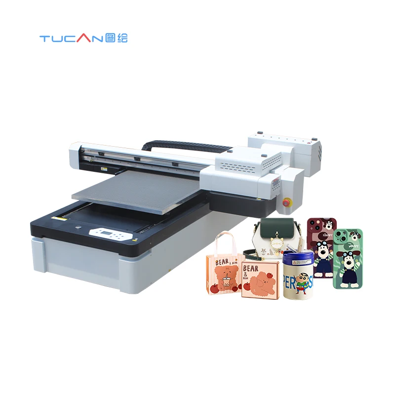900*600MM UV printer multifunction LED light UV flatbed printer for Label Card Tube Phone Case printing machine