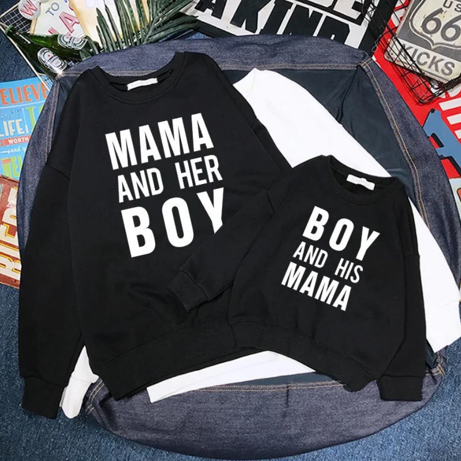 Hot Selling Fashion Matching Outfits Parent-child Long Sleeve Cotton T-shirts Printing Clothing Casual Clothes Mommy and Me