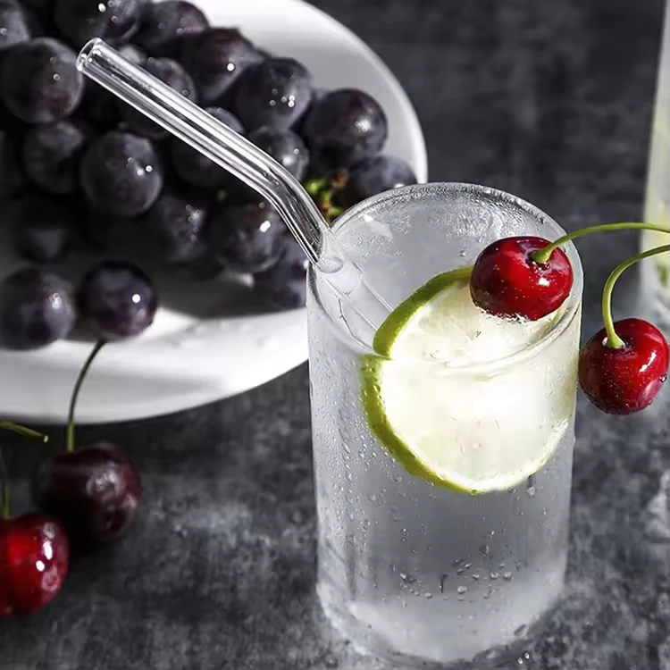 Jinbaijia Custom Environment Protect Reusable Drinking Glasses Bottle With Bamboo Lids and Glass Straw