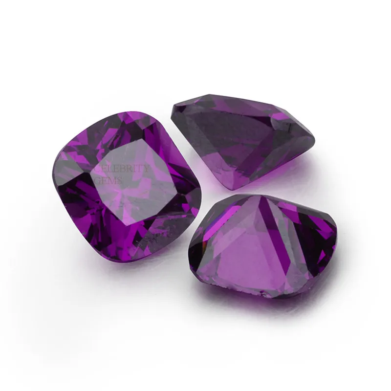 Wholesale Lowest Price Per Carat CZ Stone Peridot Cushion Cut Cubic Zirconia for Waxing Jewelry