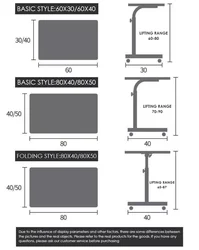 Rolling Laptop Table Overbed Table with Wheels Mobile Couch Snack Side Table with Tiltable Drawing Board