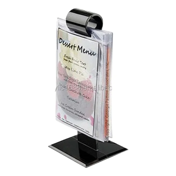 custom high quality clear acrylic menu holder acrylic table menu