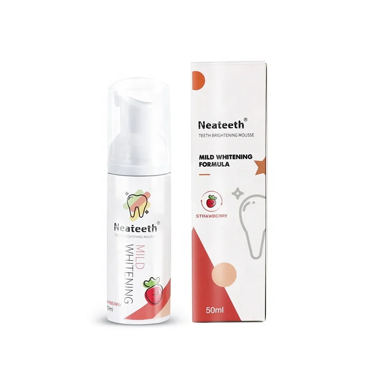 Оптовая продажа хорошее качество органический мусс для отбеливания зубов зубная паста из жидкой пены