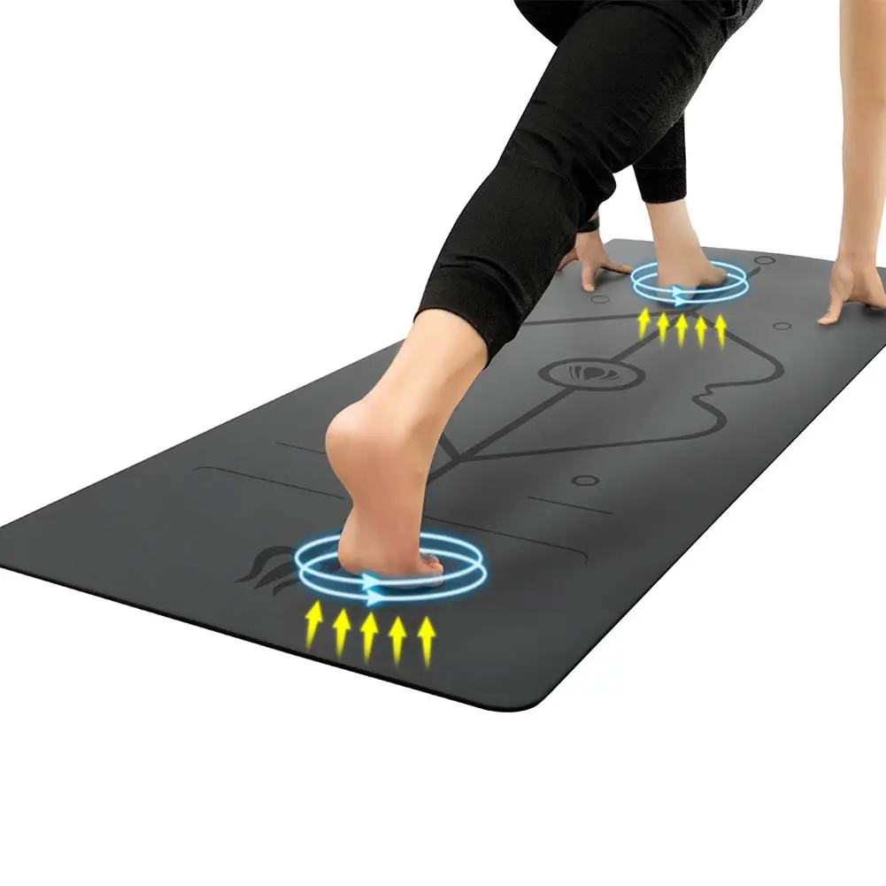 popular eco friendly non slip natural rubber cooling yoga mats black pu yoga mat for sex