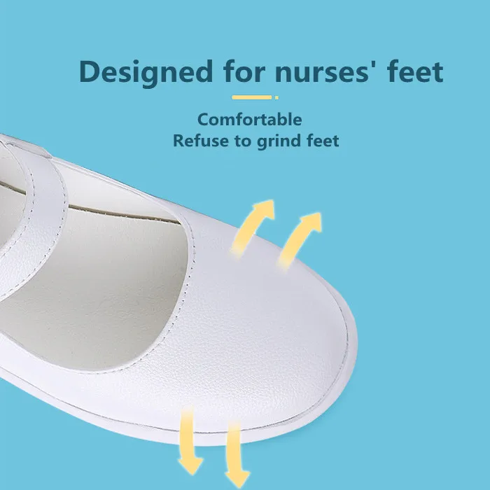 Manufacturers Wholesale White High Quality Leather Nurses White Shoes Females