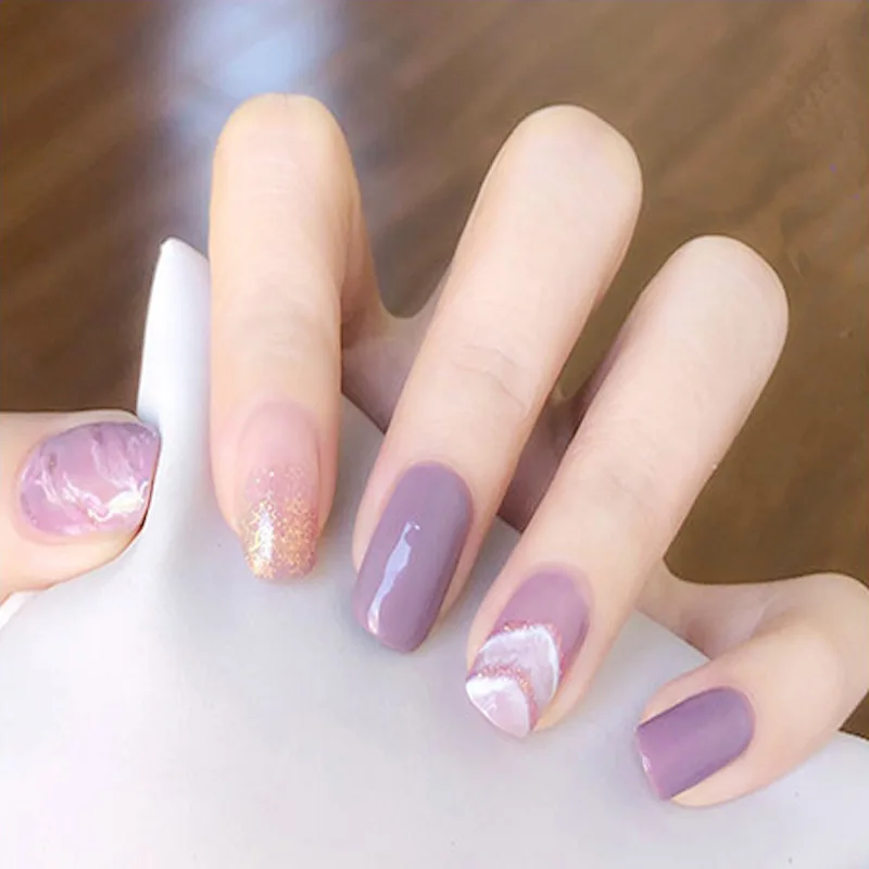 Бронированные ногтевые полоски, новый дизайн, модный пресс для гроба, 24 шт., оптовая продажа ногтей