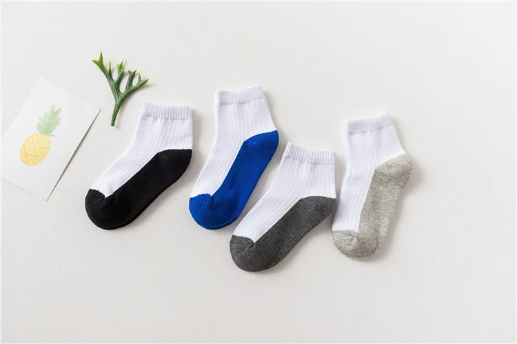 Top cute boys socks pantone color cotton school socks for kids