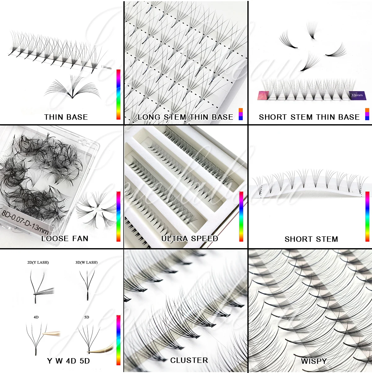 Private label superroots mega semi-finished premade volume fans volume premade fans lash extension supplies