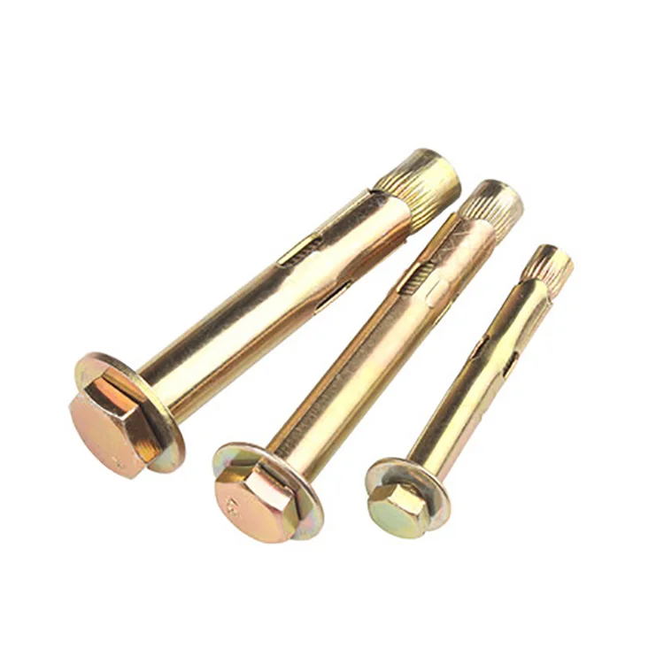 Color zinc internal expansion bolt sleeve anchor with hex flange nut expansion anchor bolts